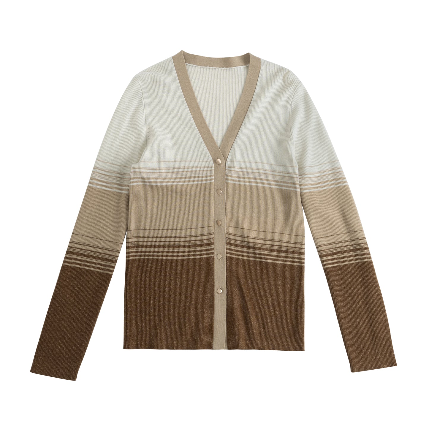 JENNIE LIU Womens Lurex Wool Cardigan | Metallic Button Up V Neck Sweater | Ultra Soft Ribbed Shimmer Knit | Machine Washable Cardigan Sweaters for Women