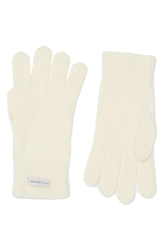 JENNIE LIU 100% Cashmere 3-ply Knitted Gloves