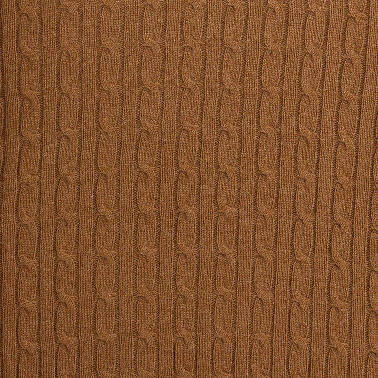 JENNIE LIU Women's 100% Cashmere Cable-knit Long Sleeve Pullover Crew Neck Sweater