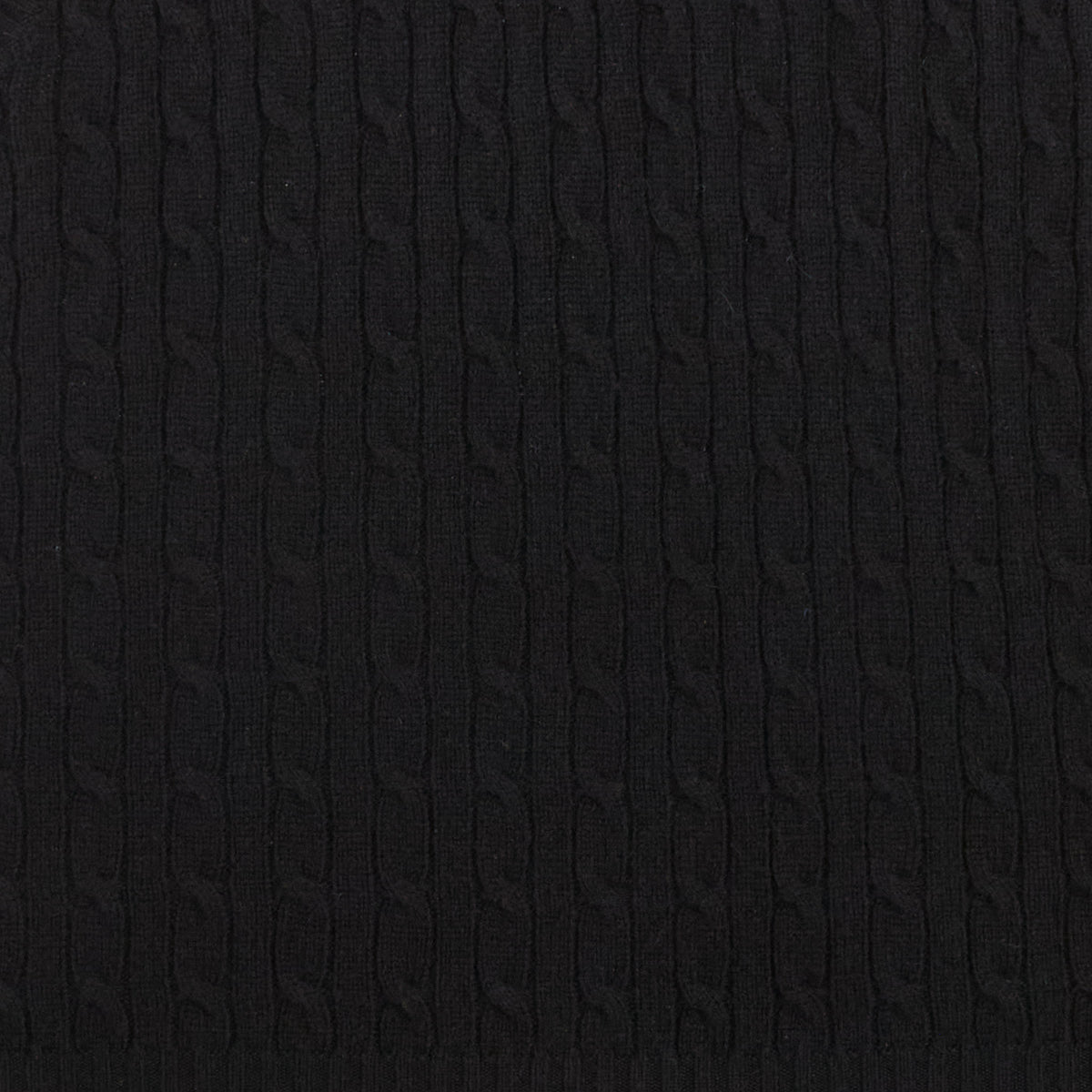 Women's Cashmere Cable V-Neck Sweater Vest in Black by JENNIE LIU