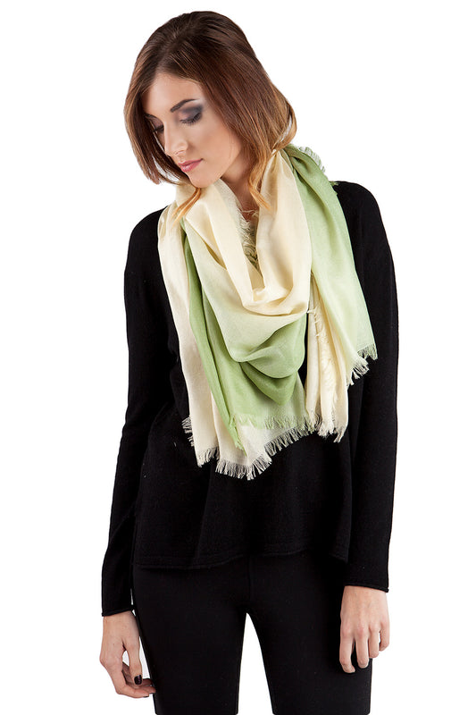 JENNIE LIU Women's 80" X 30" Ultra Thin Tissue Weight Silk Cashmere Shawl Wrap