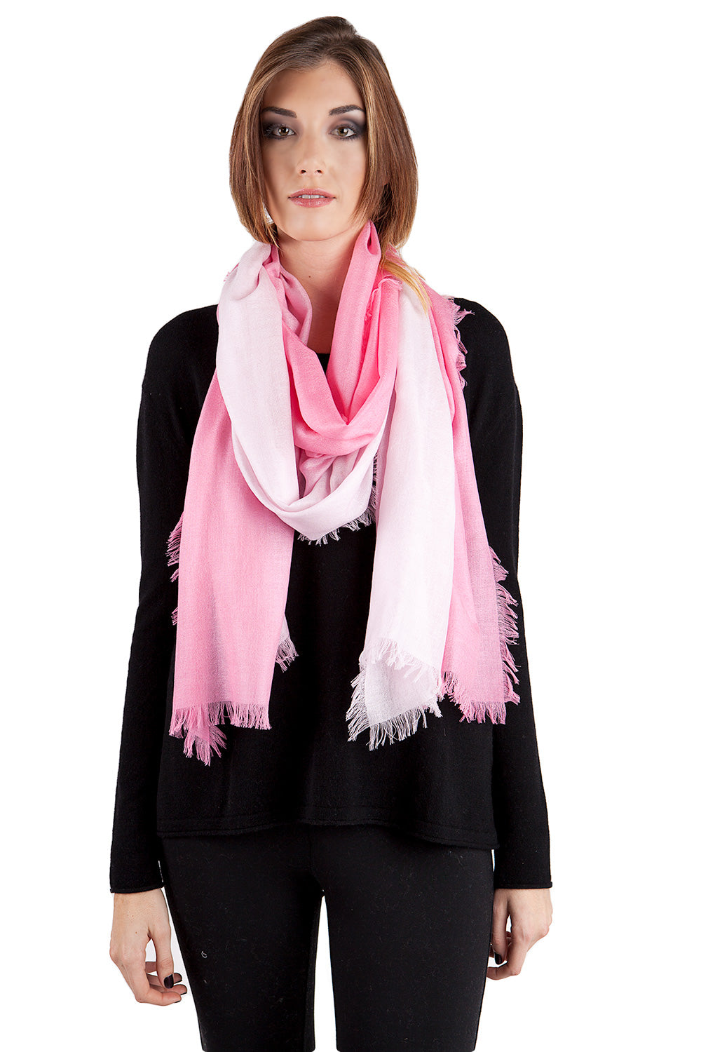 JENNIE LIU Women's 80" X 30" Ultra Thin Tissue Weight Silk Cashmere Shawl Wrap