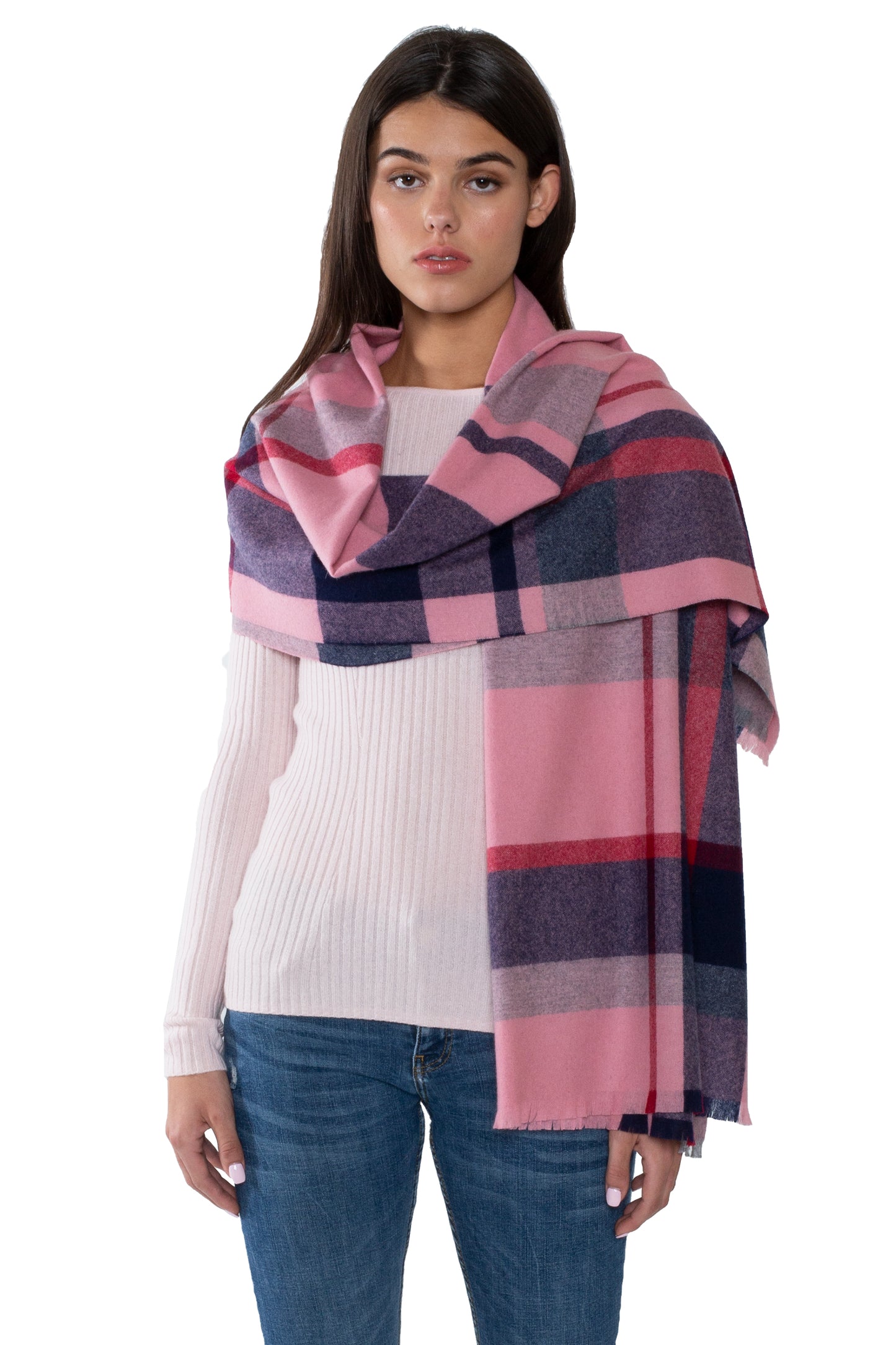 JENNIE LIU Womens 100% Cashmere Shawl Wraps