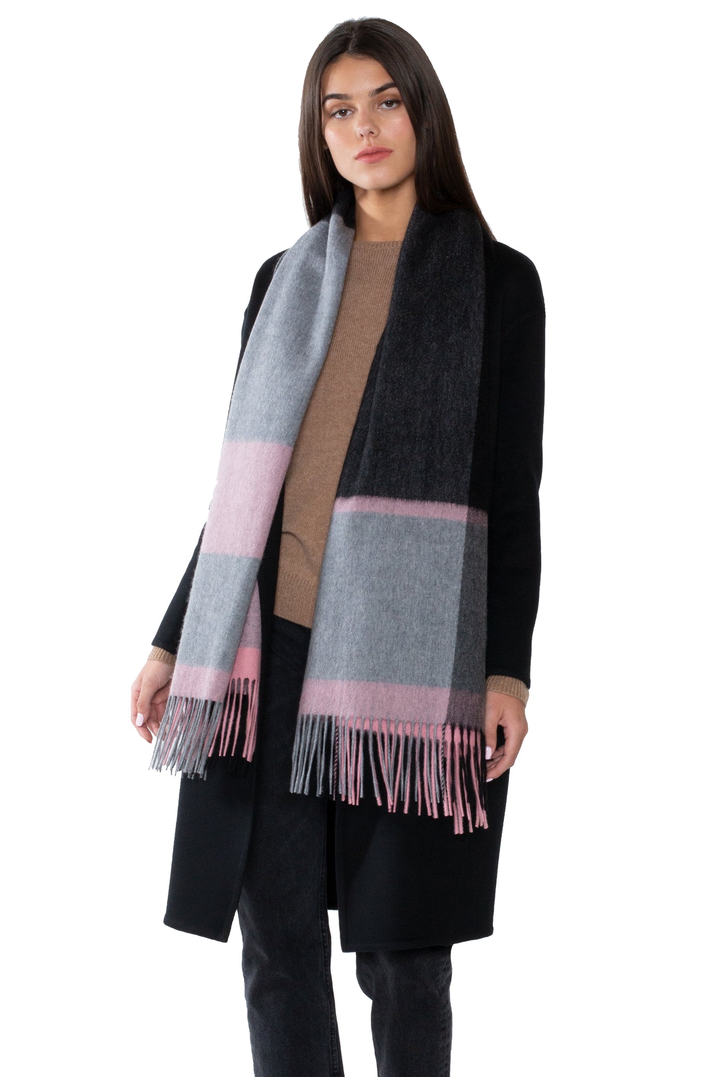 JENNIE LIU Womens 100% Cashmere Shawl Wraps