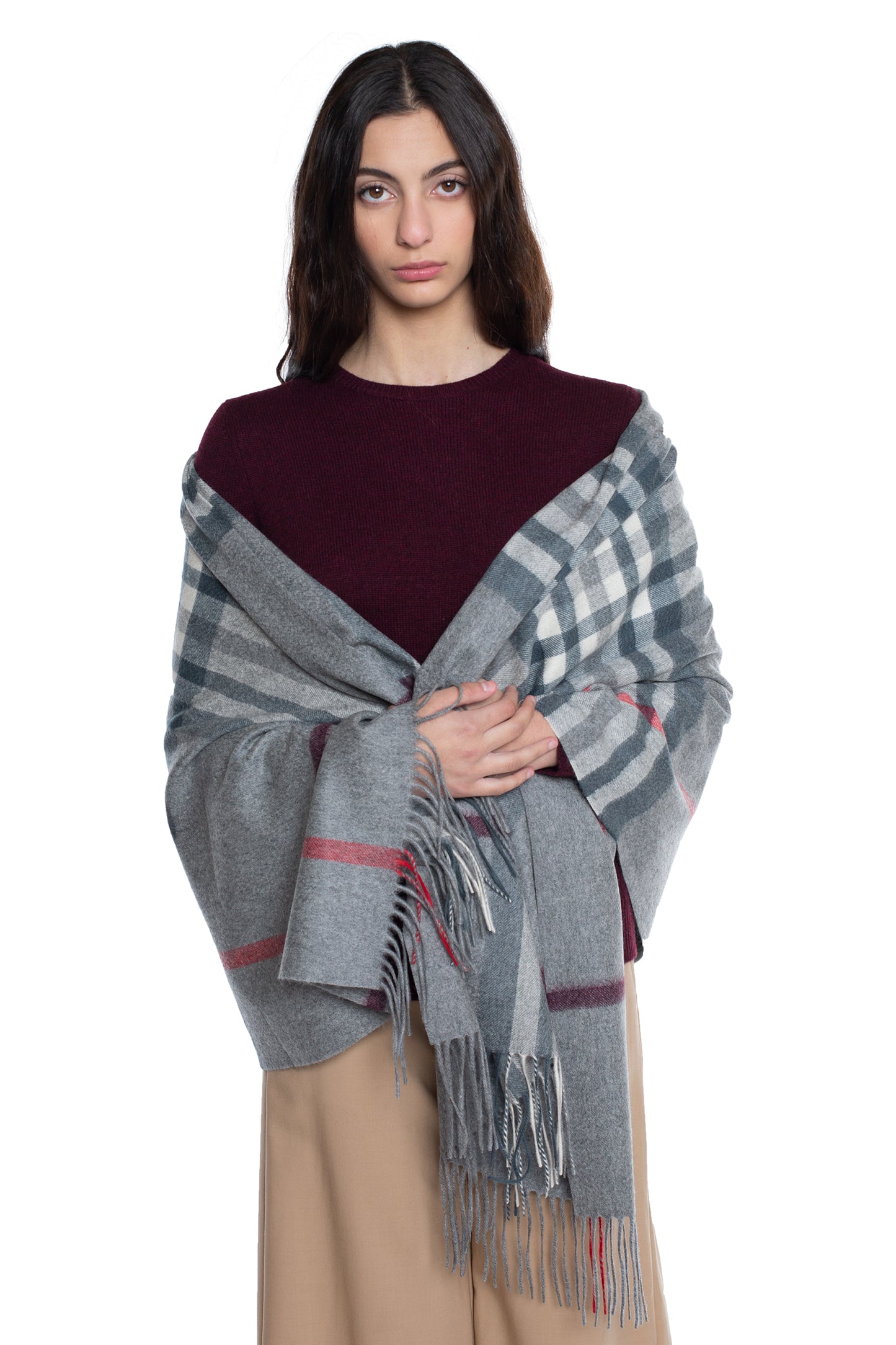 JENNIE LIU Womens 100% Cashmere Shawl Wraps