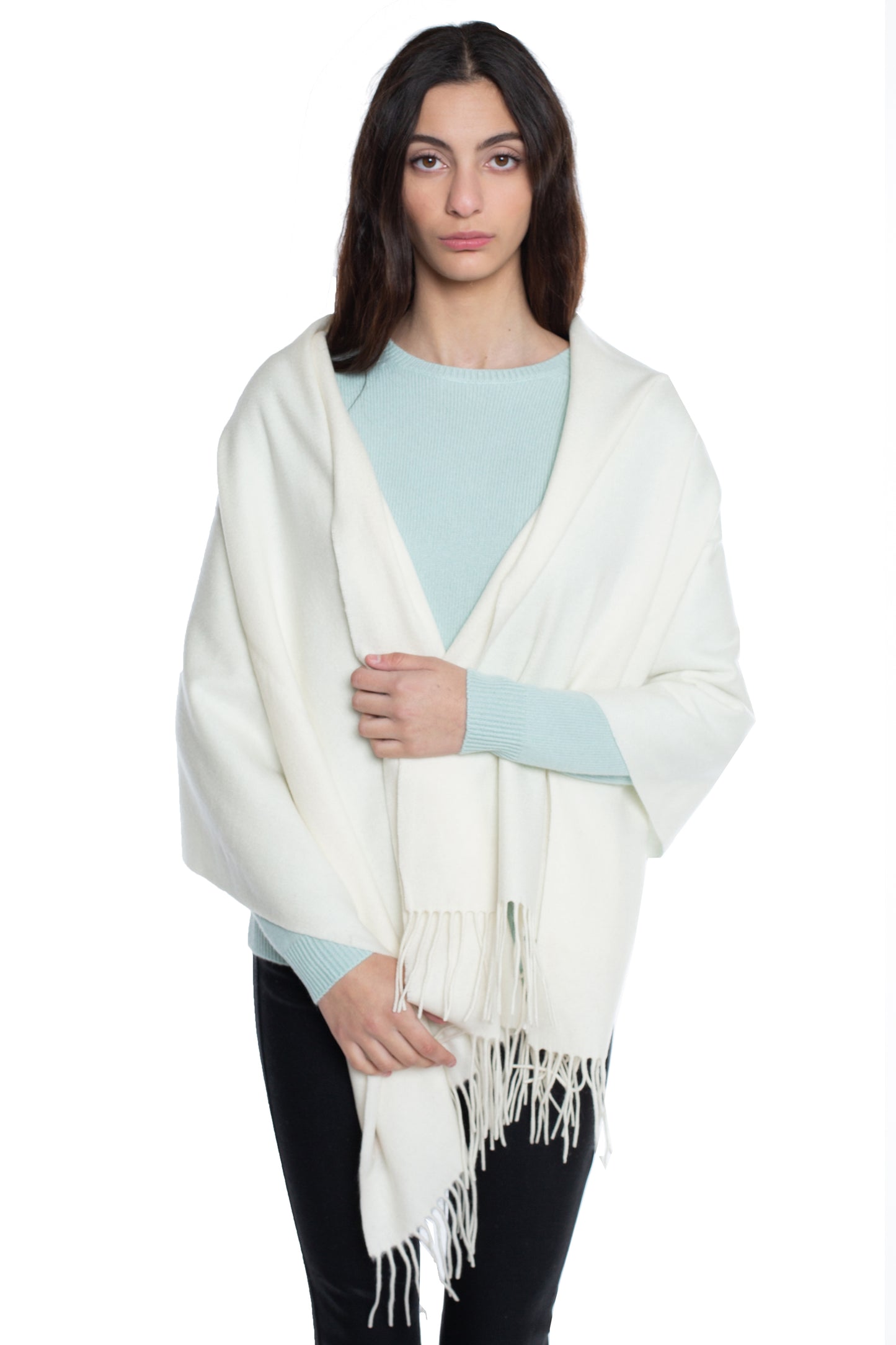 JENNIE LIU Womens 100% Cashmere Shawl Wraps