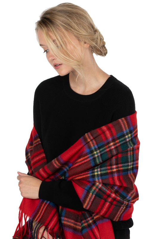 JENNIE LIU Womens 100% Cashmere Shawl Wraps