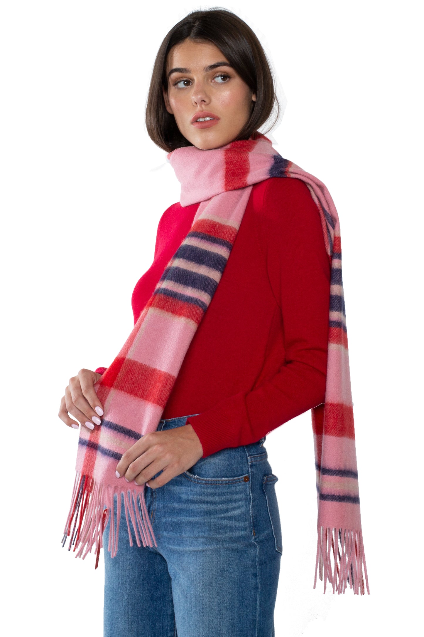 JENNIE LIU Womens 100% Cashmere Scarf