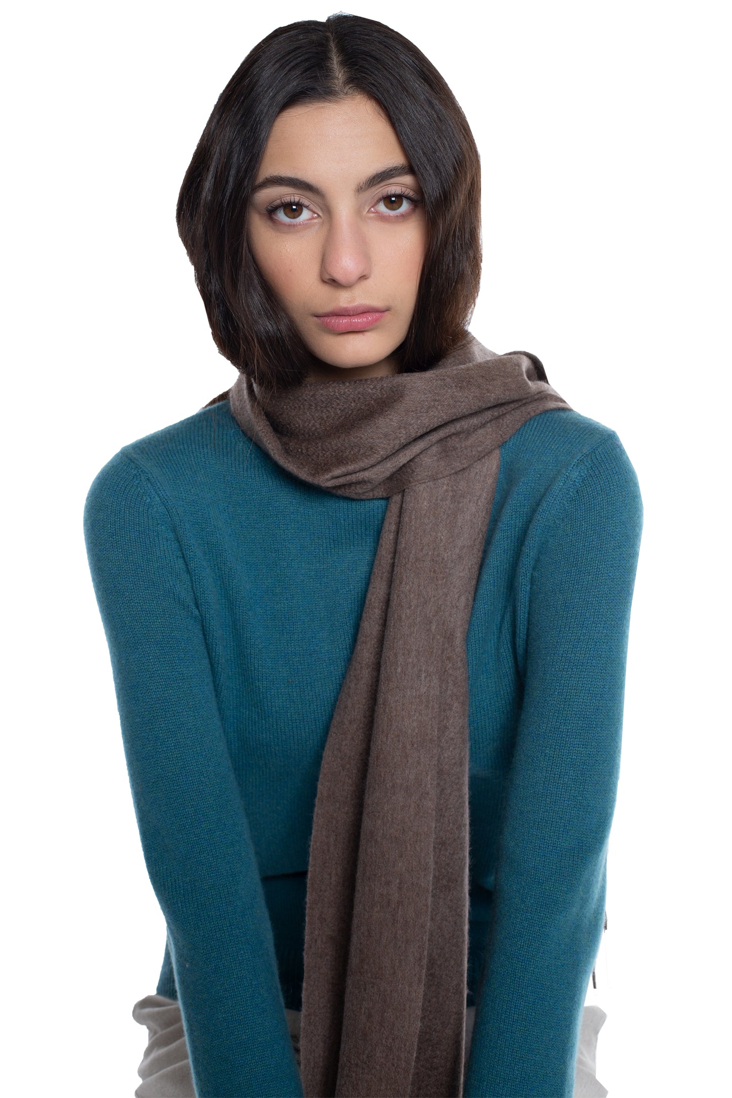 JENNIE LIU Women's 100% Pure Cashmere Scarf 75"x12" Cashmere Scarves for Women