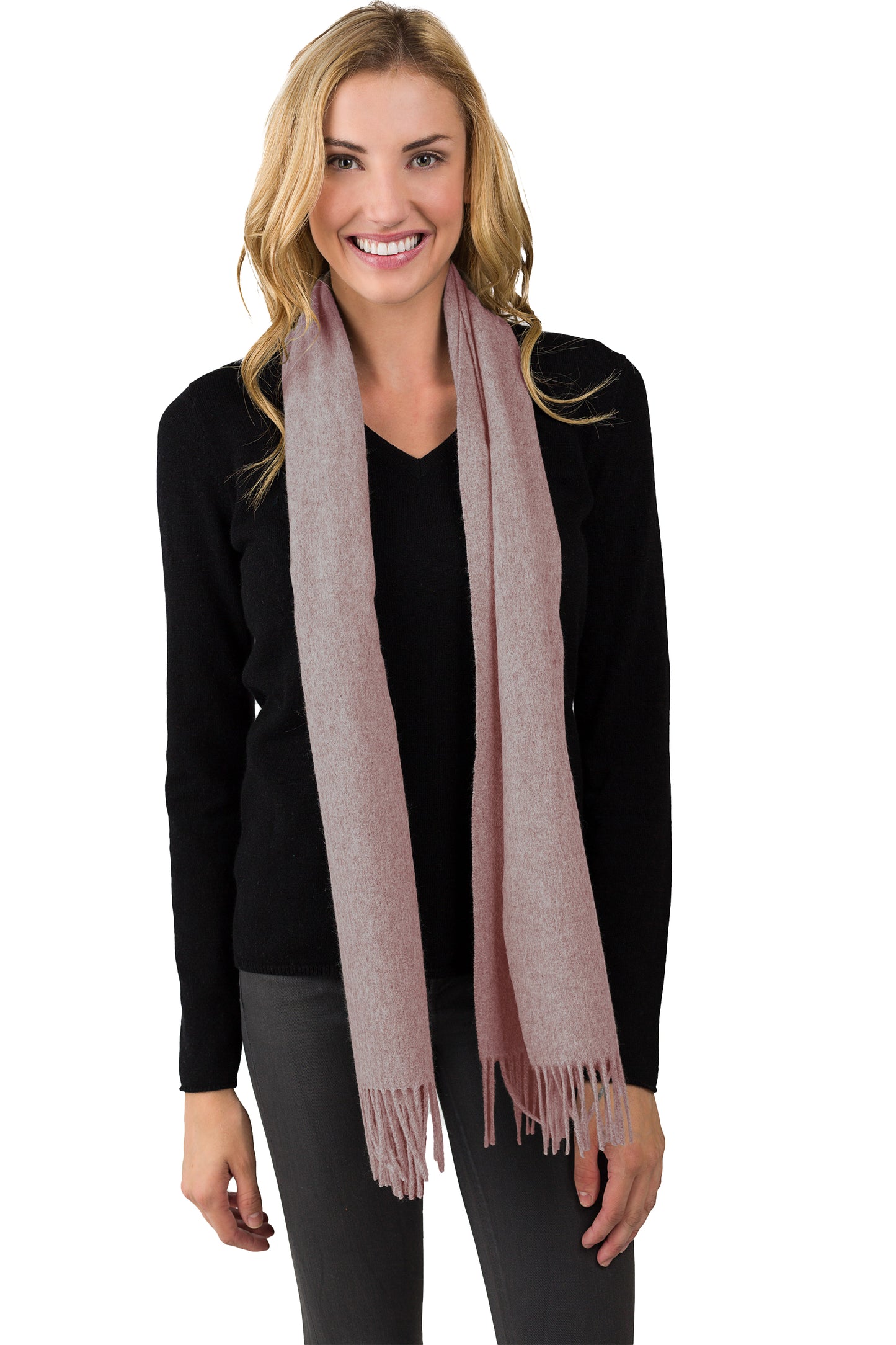 JENNIE LIU Women's 100% Pure Cashmere Scarf 75"x12" Cashmere Scarves for Women