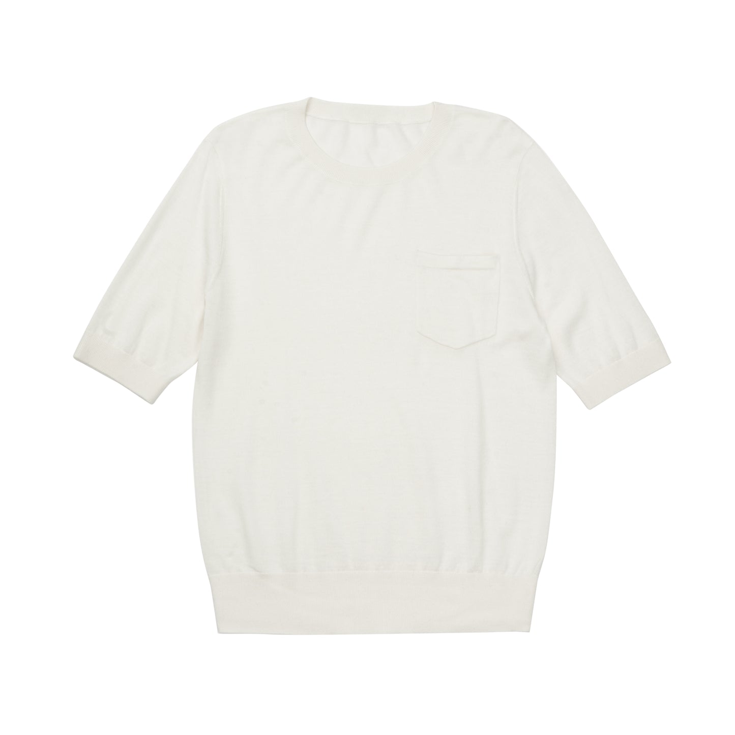 JENNIE LIU Women's Tissue Weight 75% Merino Wool 25% Silk Crew Neck Short Sleeve T Shirt Sweater | Ultra Soft Machine-Washable Sweaters for Women