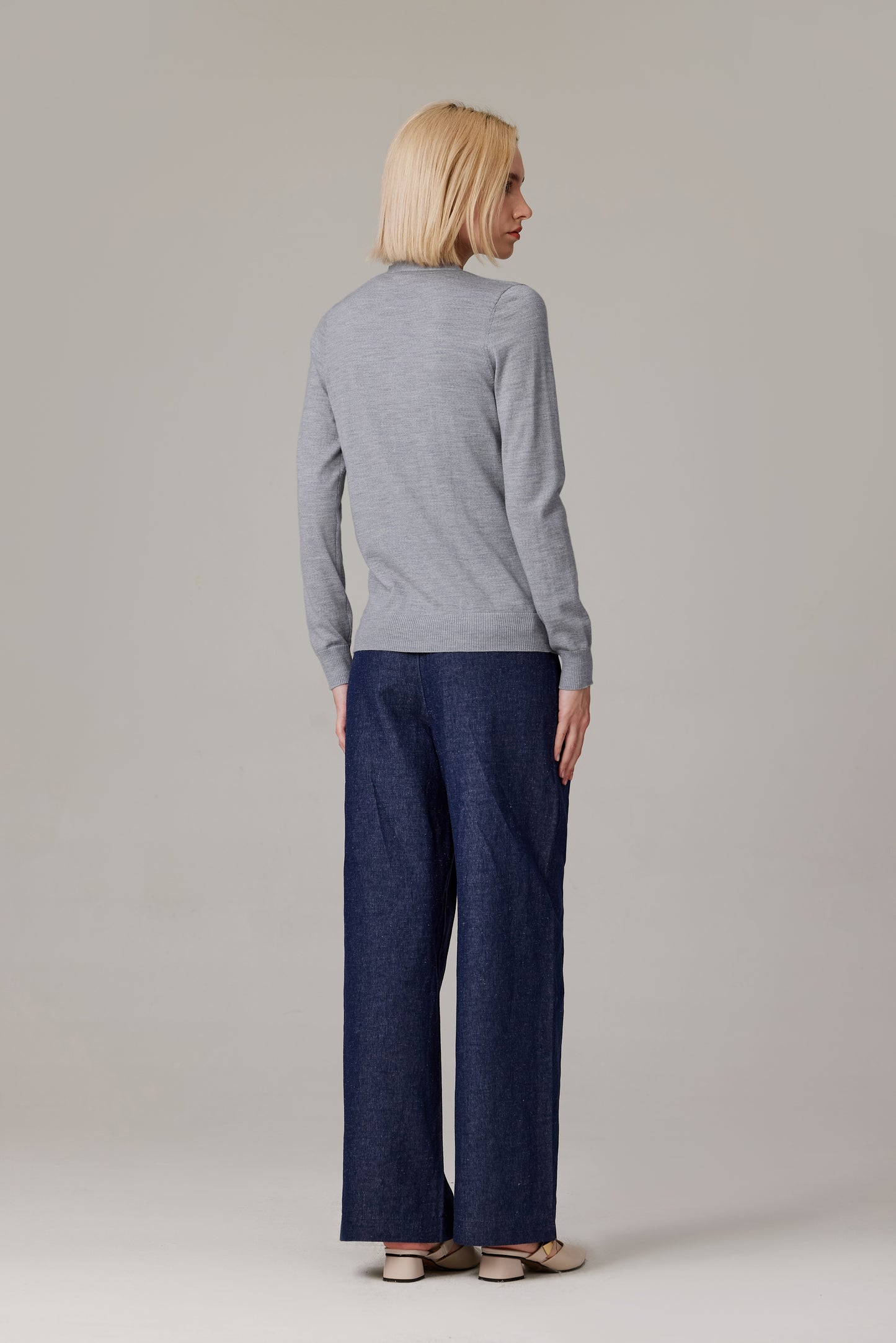 JENNIE LIU Women's 100% Merino Wool Light Weight Cardigan | Ultra Soft Fine Gauge V Neck Sweaters for Women | Machine Washable