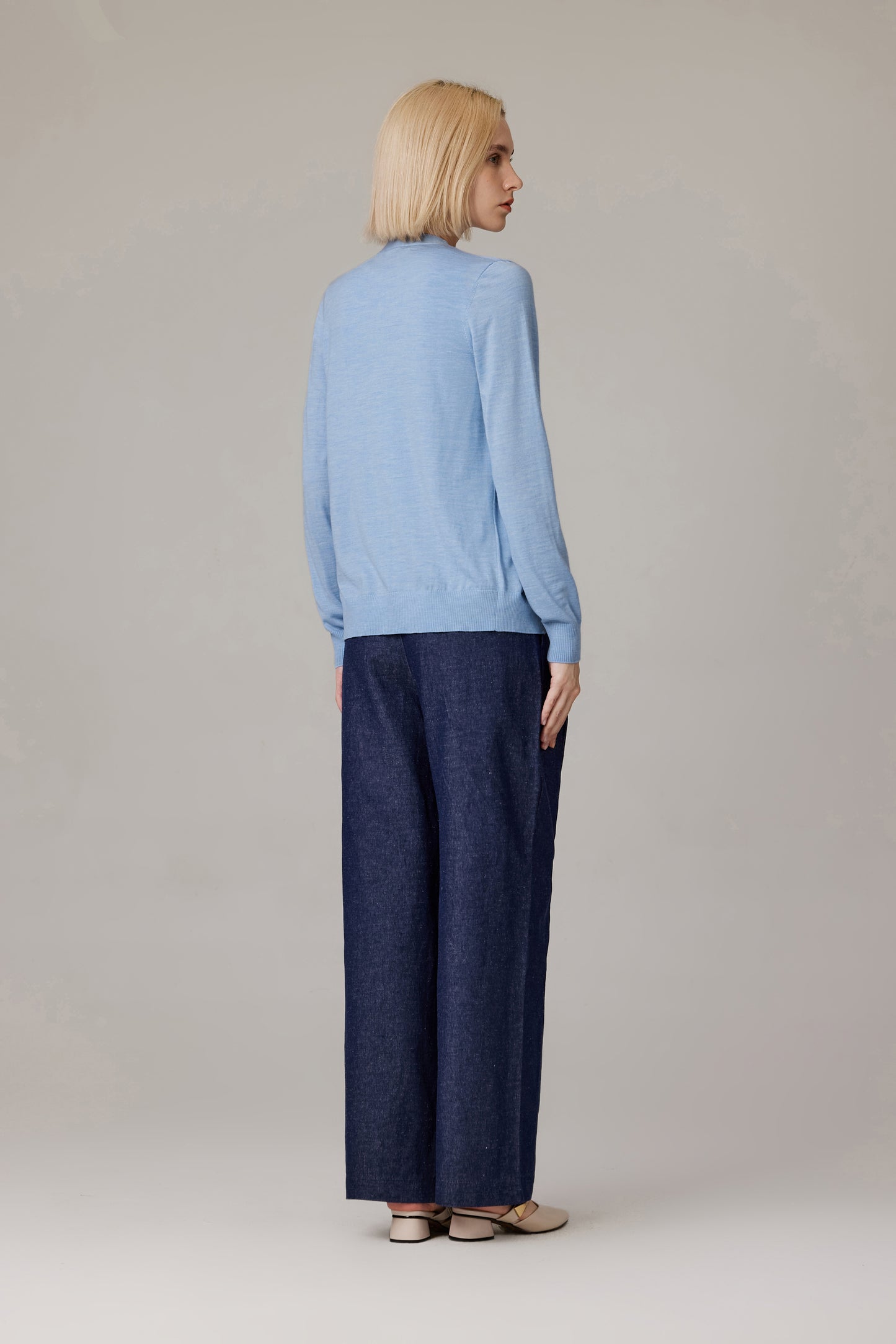 JENNIE LIU Women's 100% Merino Wool Light Weight Cardigan | Ultra Soft Fine Gauge V Neck Sweaters for Women | Machine Washable