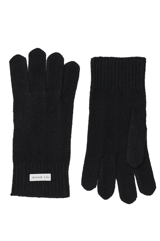 JENNIE LIU 100% Cashmere 3-ply Knitted Gloves