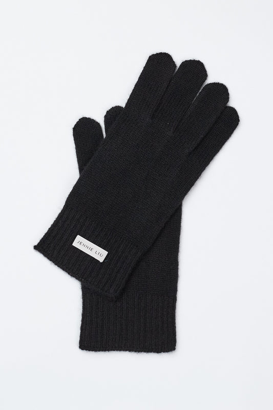 JENNIE LIU 100% Cashmere 3-ply Knitted Gloves