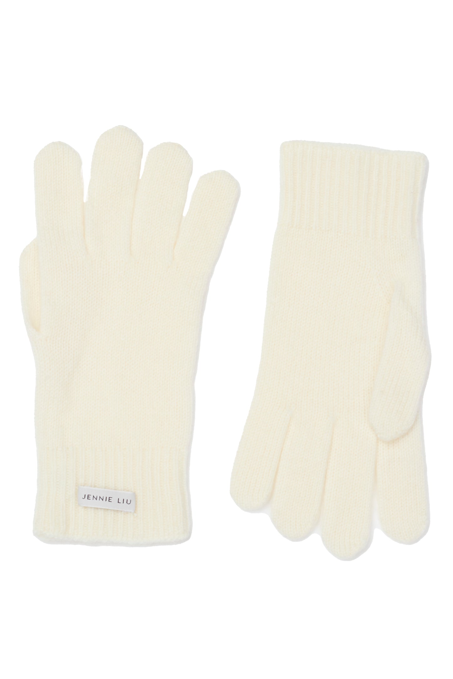 JENNIE LIU 100% Cashmere 3-ply Knitted Gloves