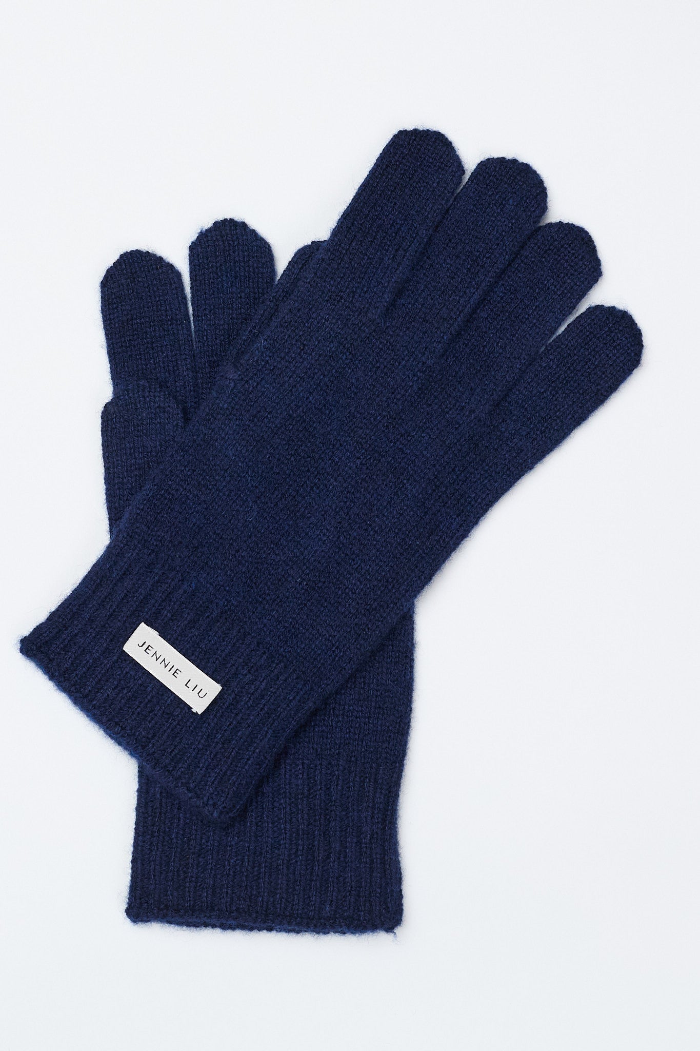 JENNIE LIU 100% Cashmere 3-ply Knitted Gloves