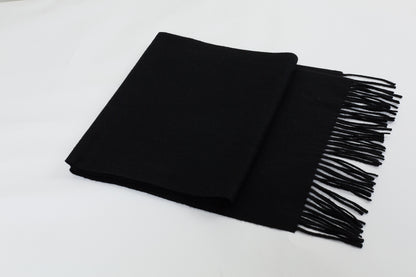 Women's Cashmere Scarf 75 x 12 in Black by JENNIE LIU