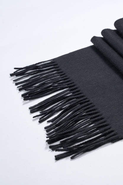 Women's Cashmere Scarf 75 x 12 in Black by JENNIE LIU
