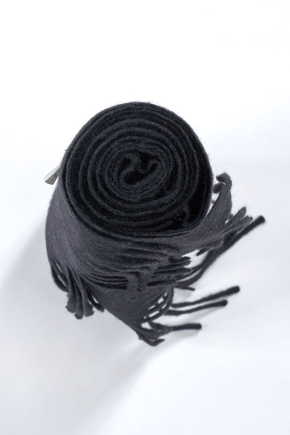 Women's Cashmere Scarf 75 x 12 in Black by JENNIE LIU