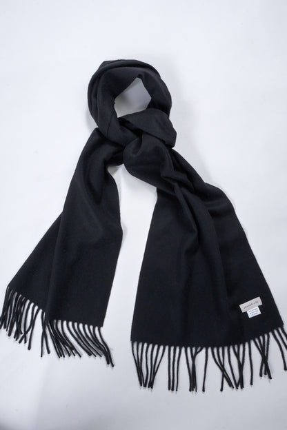 Women's Cashmere Scarf 75 x 12 in Black by JENNIE LIU
