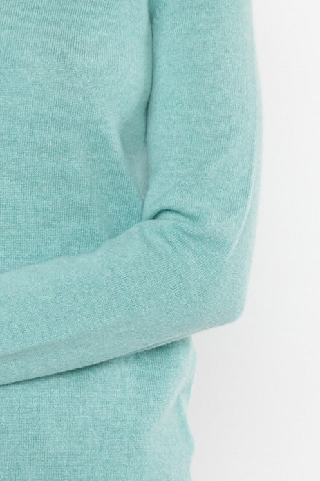 JENNIE LIU Women's 100% Pure Cashmere Long Sleeve Crew Neck Sweater