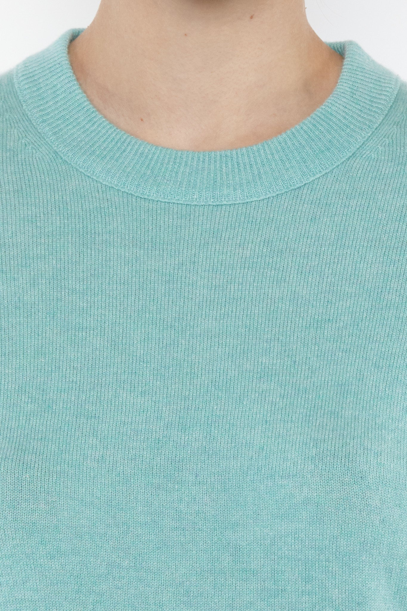 JENNIE LIU Women's 100% Pure Cashmere Long Sleeve Crew Neck Sweater