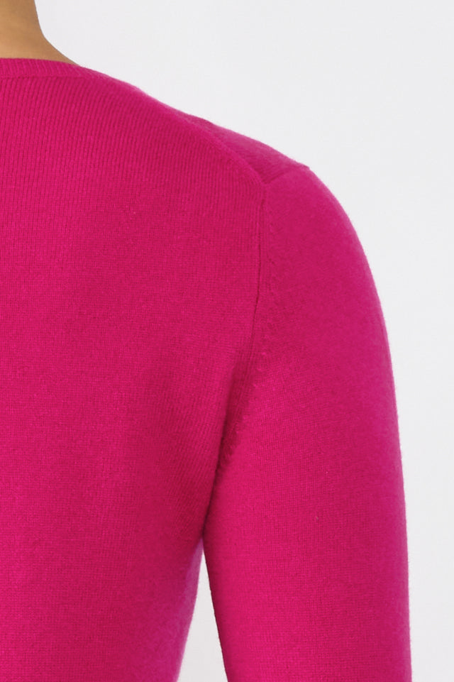 JENNIE LIU Women's 100% Pure Cashmere Long Sleeve Crew Neck Sweater