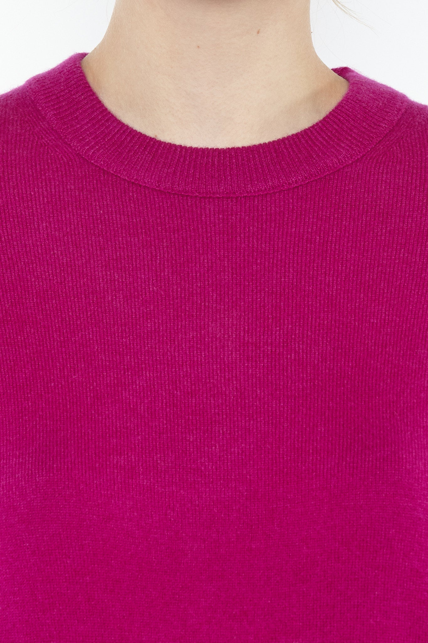 JENNIE LIU Women's 100% Pure Cashmere Long Sleeve Crew Neck Sweater