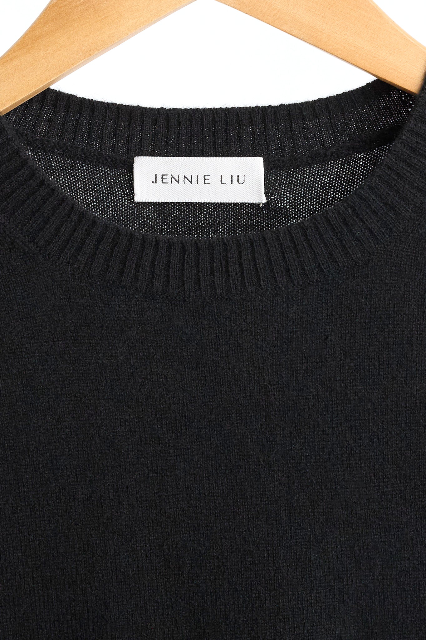 JENNIE LIU Women's 100% Pure Cashmere Long Sleeve Crew Neck Sweater