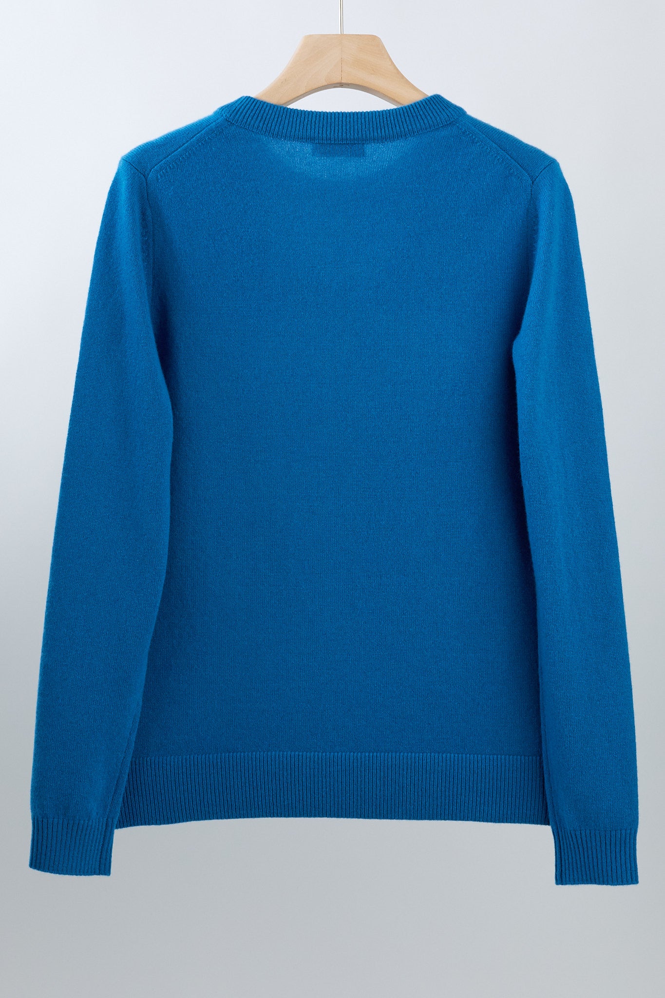 JENNIE LIU Women's 100% Pure Cashmere Long Sleeve Crew Neck Sweater