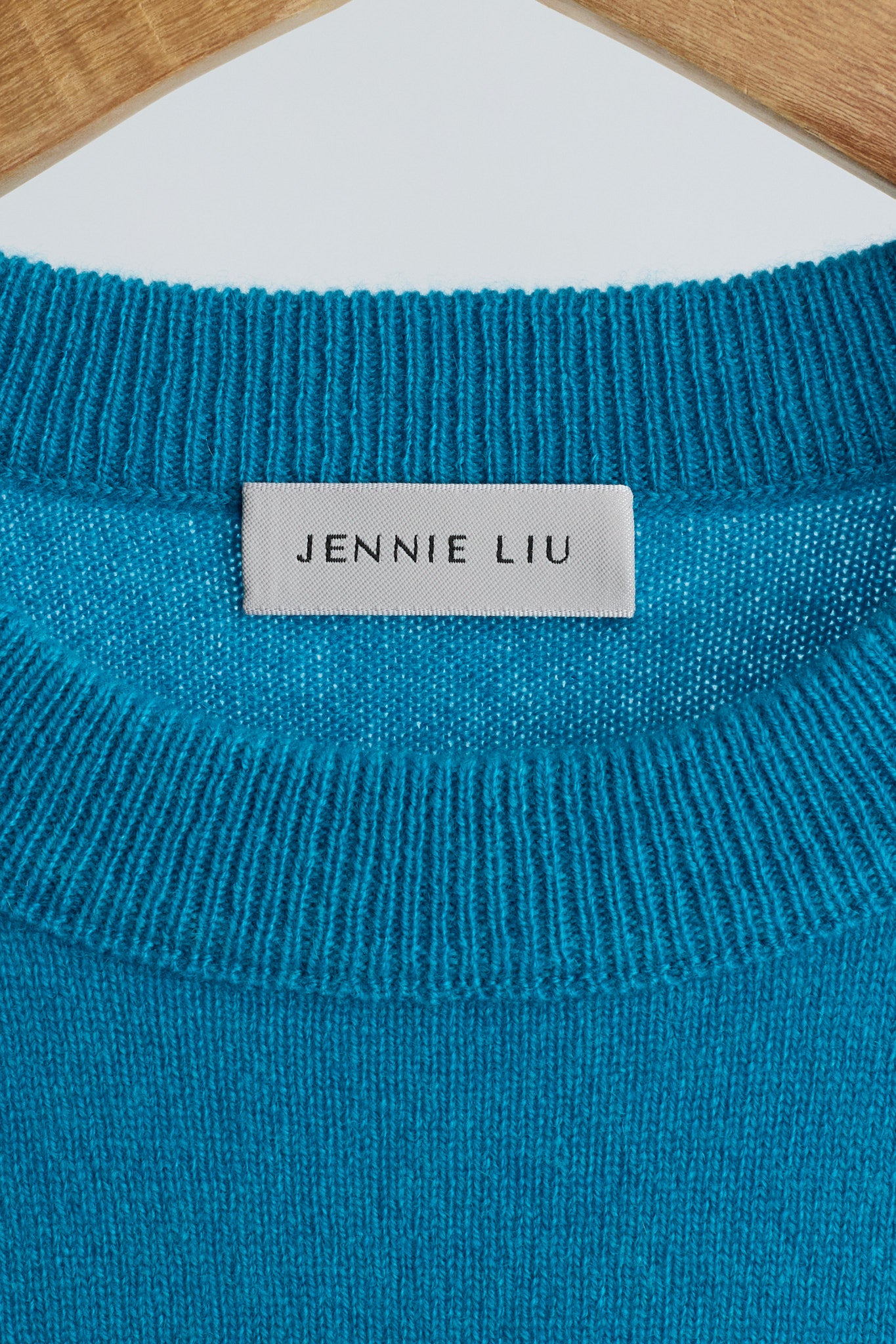 JENNIE LIU Women's 100% Pure Cashmere Long Sleeve Crew Neck Sweater