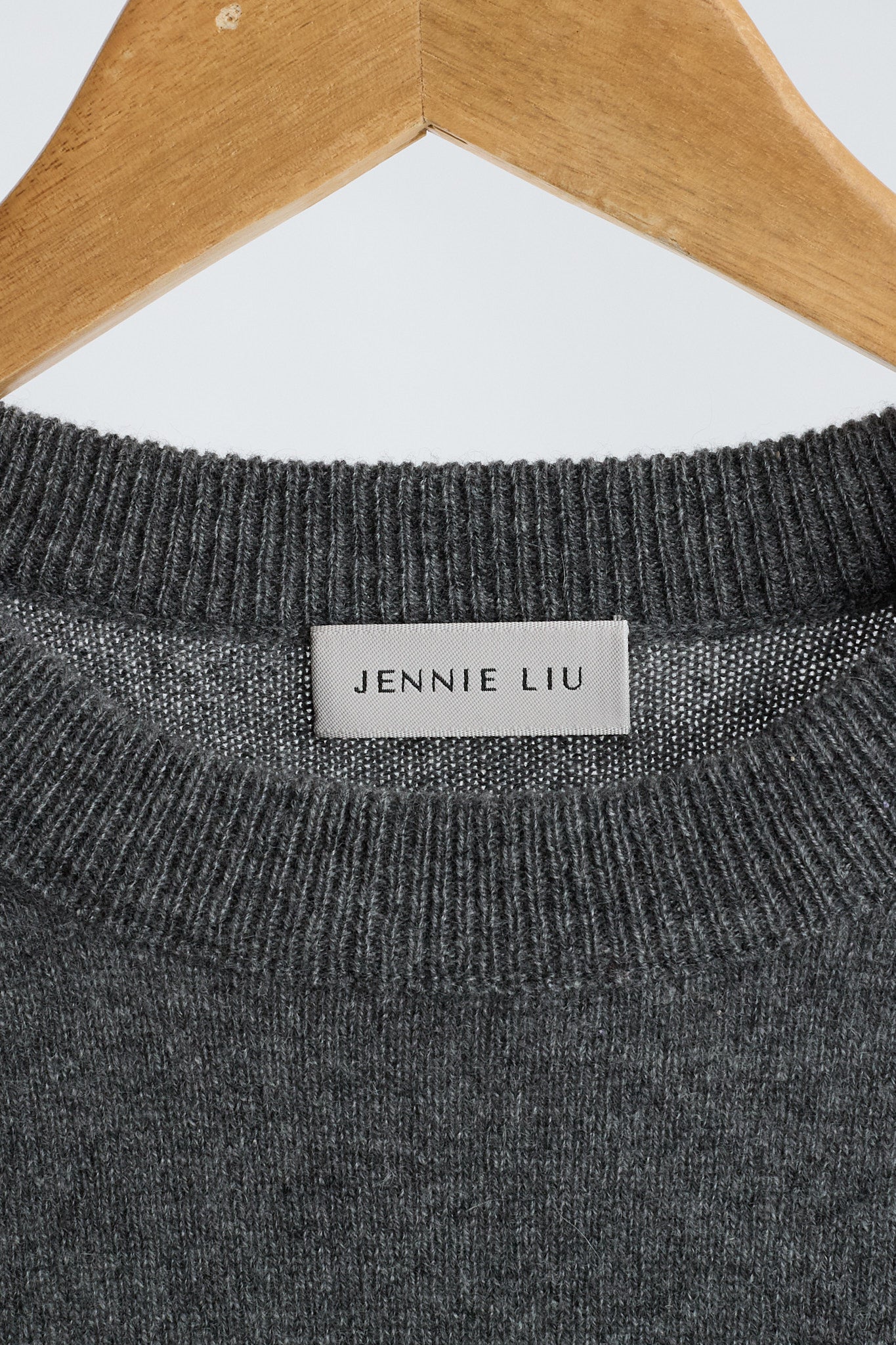 JENNIE LIU Women's 100% Pure Cashmere Long Sleeve Crew Neck Sweater