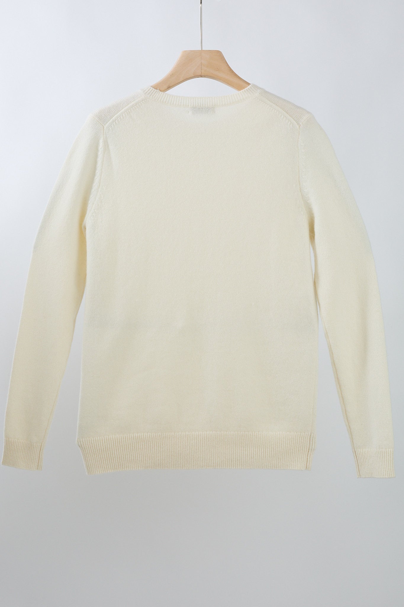 JENNIE LIU Women's 100% Pure Cashmere Long Sleeve Crew Neck Sweater