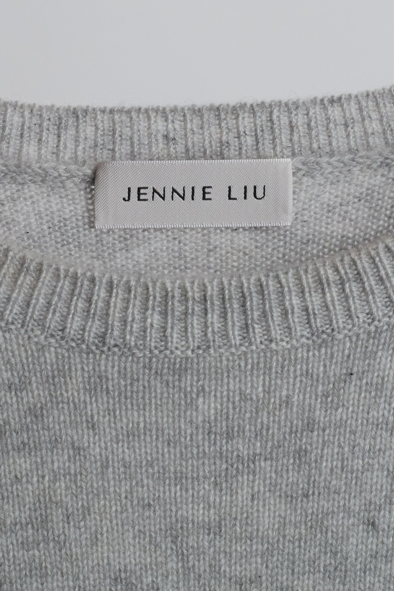 JENNIE LIU Women's 100% Pure Cashmere Long Sleeve Crew Neck Sweater