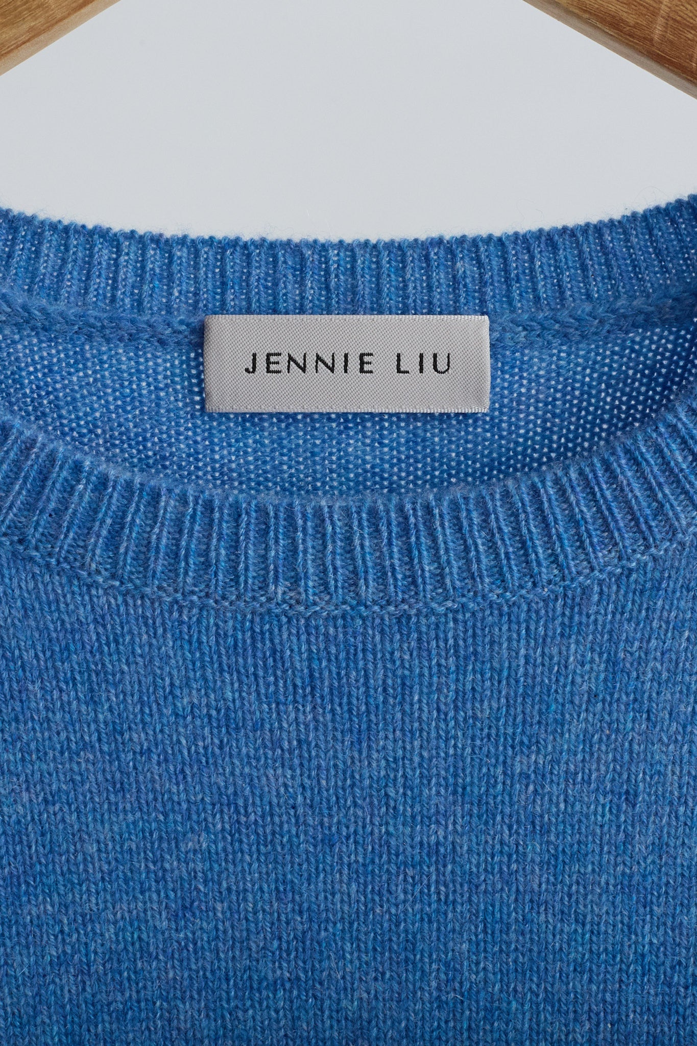 JENNIE LIU Women's 100% Pure Cashmere Long Sleeve Crew Neck Sweater