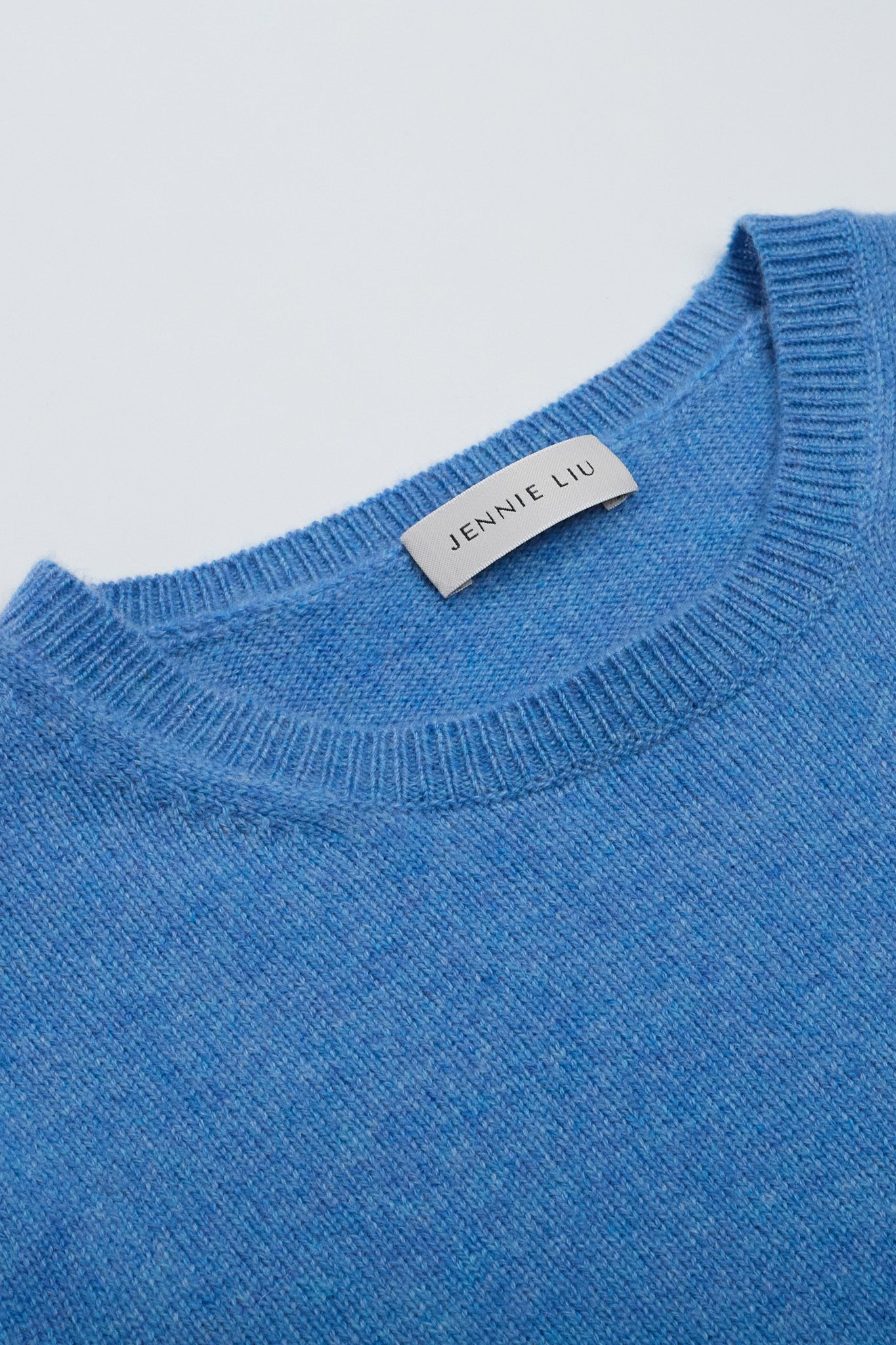 JENNIE LIU Women's 100% Pure Cashmere Long Sleeve Crew Neck Sweater