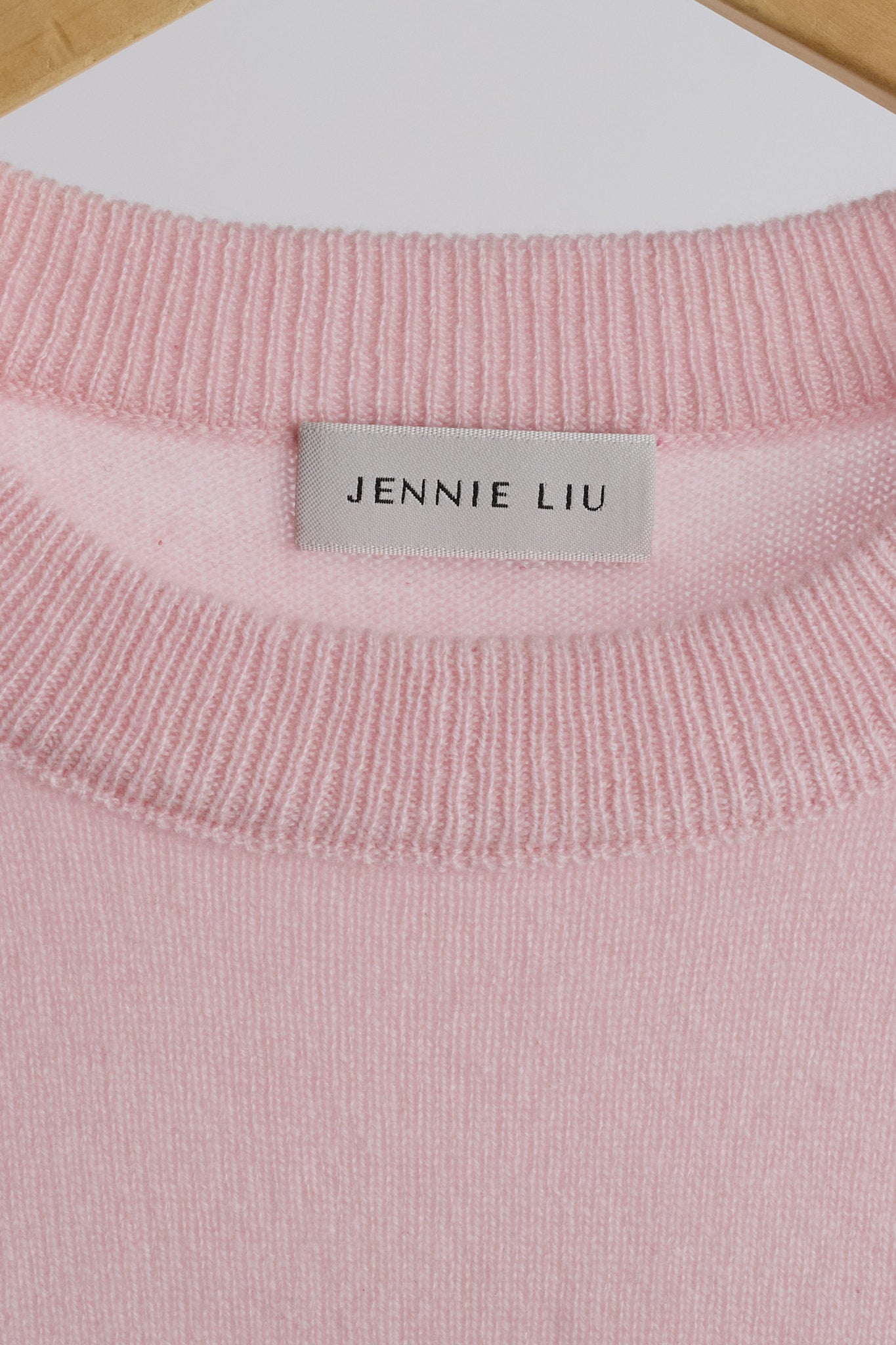 JENNIE LIU Women's 100% Pure Cashmere Long Sleeve Crew Neck Sweater