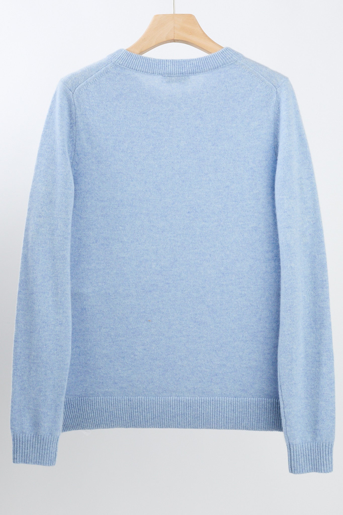 JENNIE LIU Women's 100% Pure Cashmere Long Sleeve Crew Neck Sweater