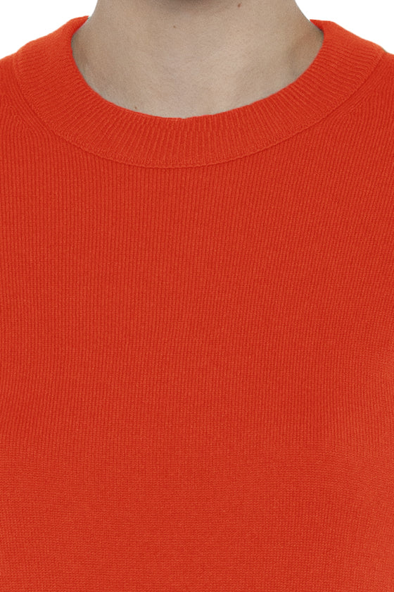 JENNIE LIU Women's 100% Pure Cashmere Long Sleeve Crew Neck Sweater