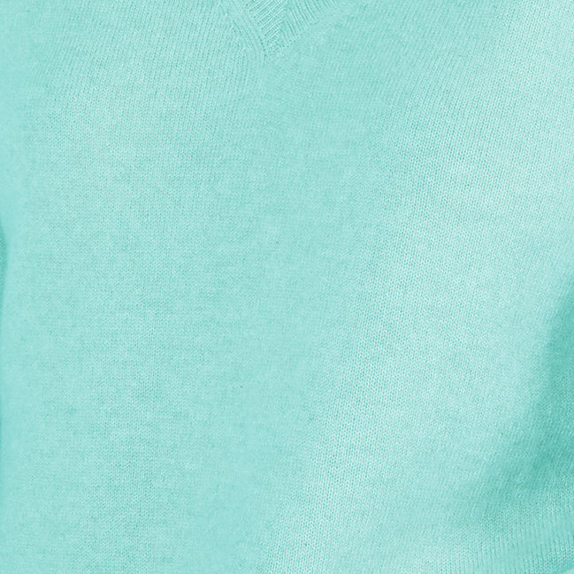 JENNIE LIU Women's 100% Pure Cashmere Long Sleeve Ava V Neck Pullover Sweater