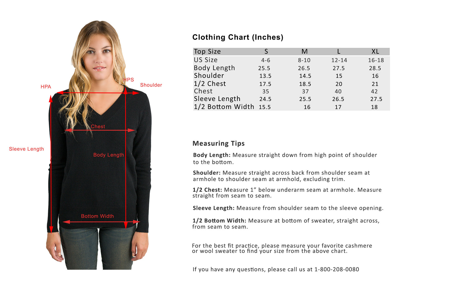 JENNIE LIU Women's 100% Pure Cashmere Long Sleeve Ava V Neck Pullover Sweater