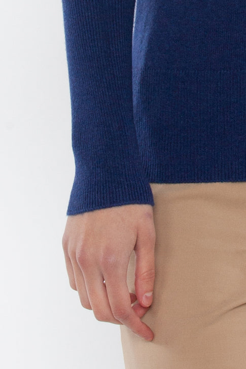 JENNIE LIU Women's 100% Pure Cashmere Long Sleeve Ava V Neck Pullover Sweater