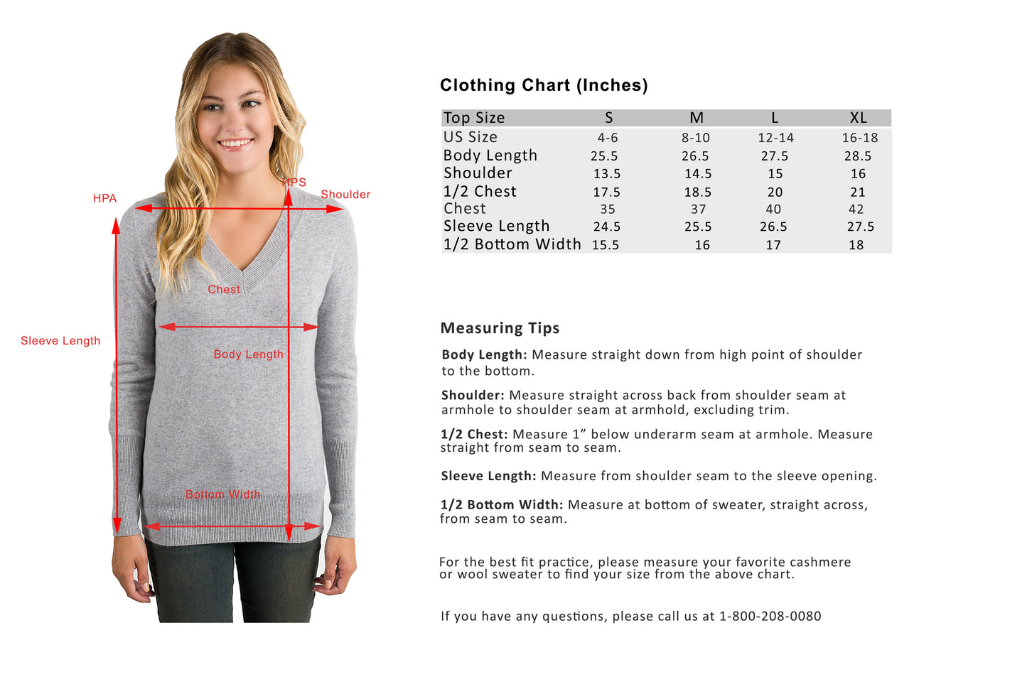 JENNIE LIU Women's 100% Pure Cashmere Long Sleeve Ava V Neck Pullover Sweater