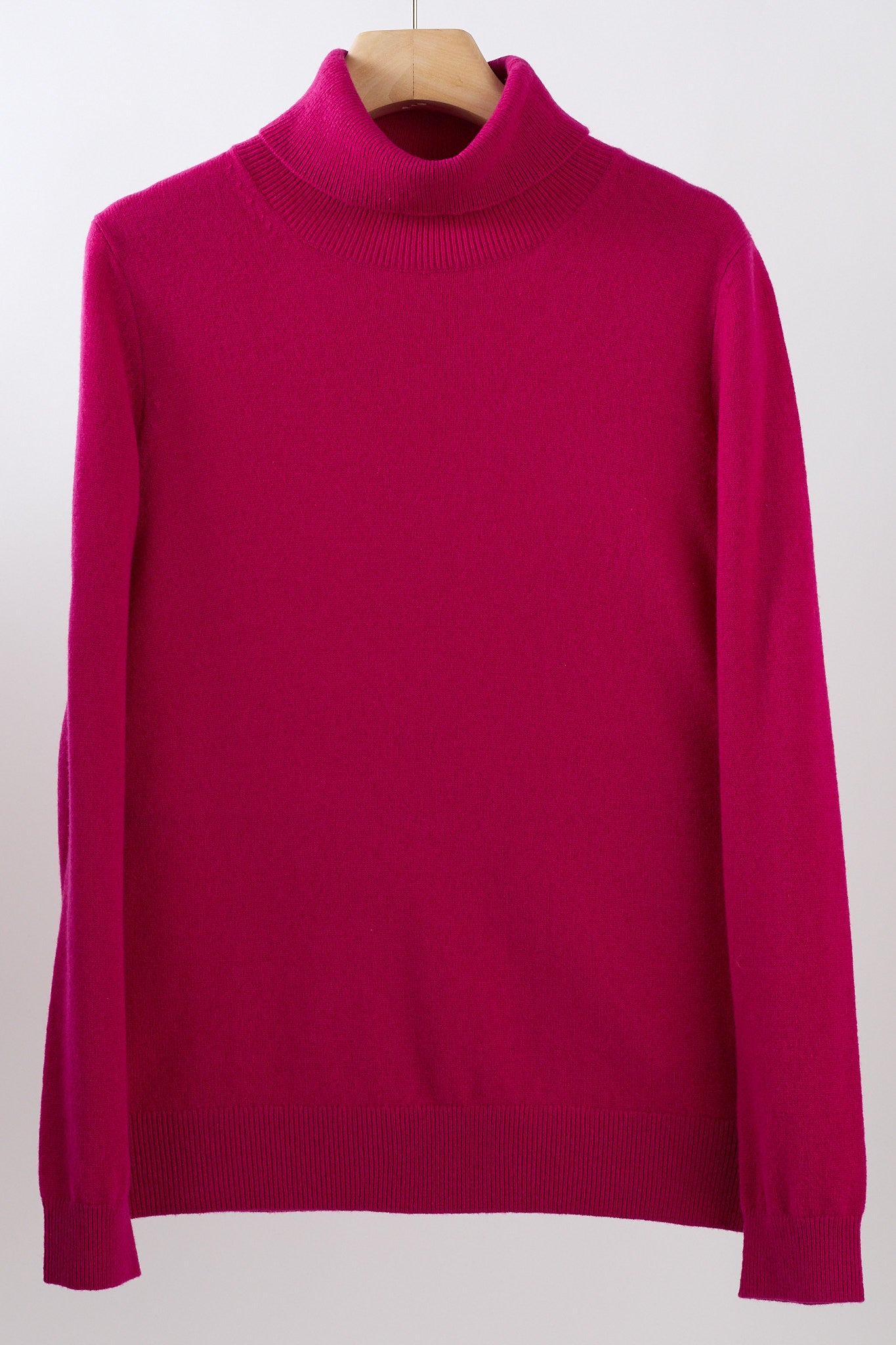 JENNIE LIU Women's 100% Pure Cashmere Long Sleeve Pullover Turtleneck Sweater