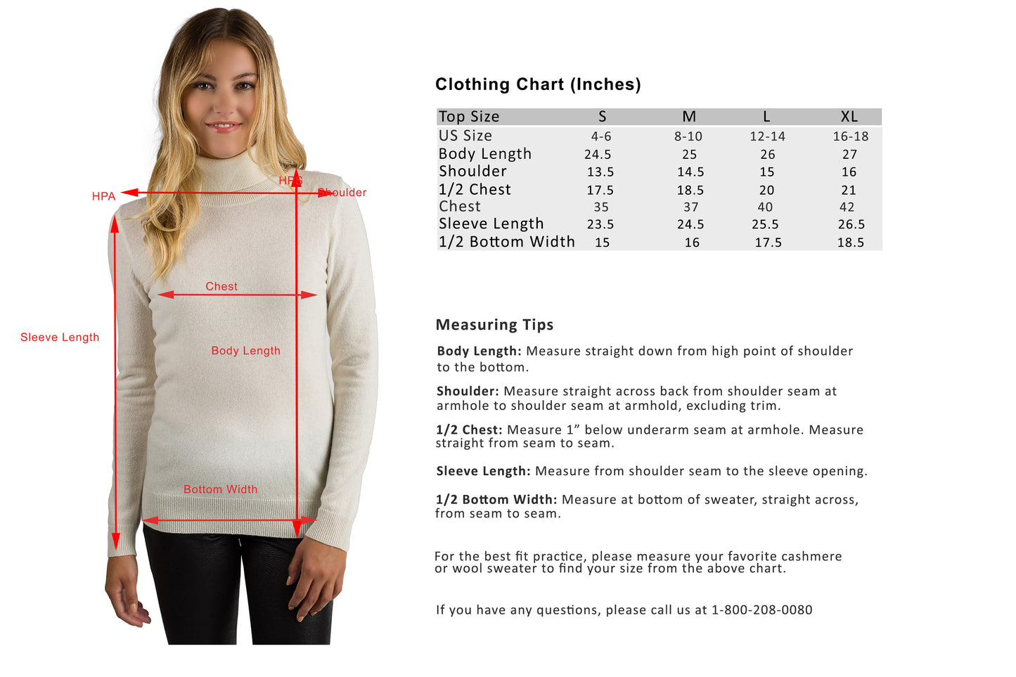 JENNIE LIU Women's 100% Pure Cashmere Long Sleeve Pullover Turtleneck Sweater