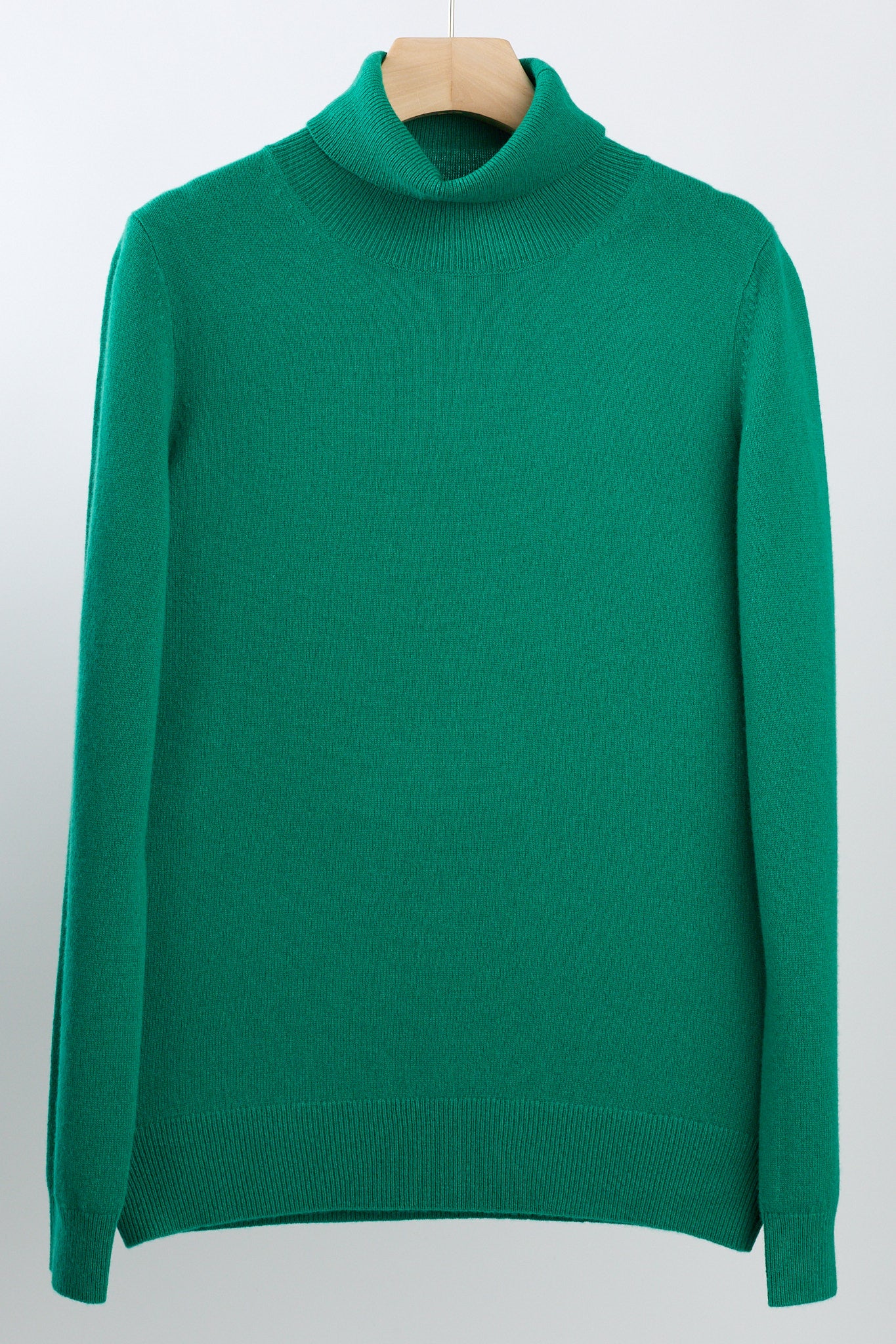 JENNIE LIU Women's 100% Pure Cashmere Long Sleeve Pullover Turtleneck Sweater