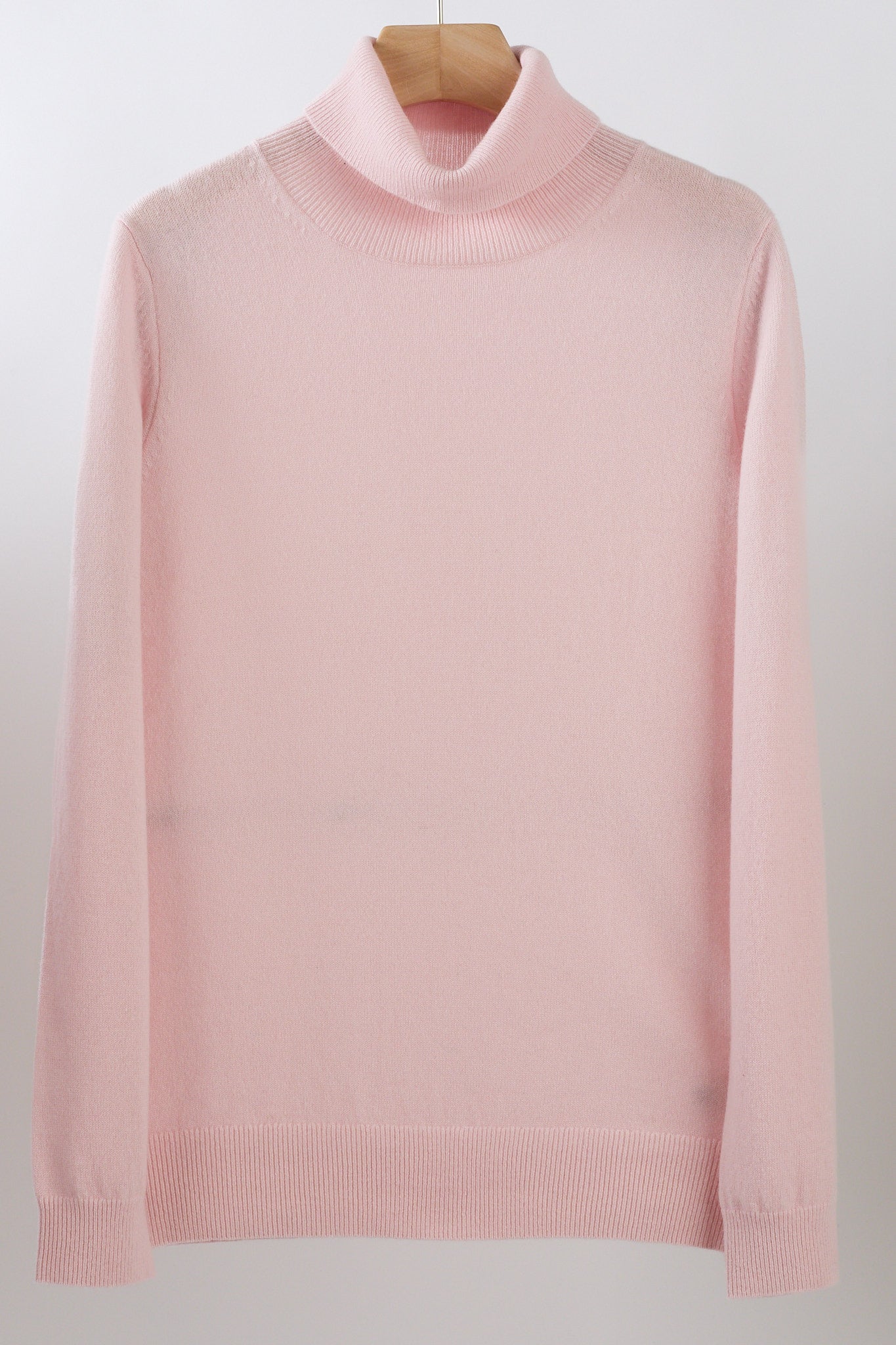 JENNIE LIU Women's 100% Pure Cashmere Long Sleeve Pullover Turtleneck Sweater