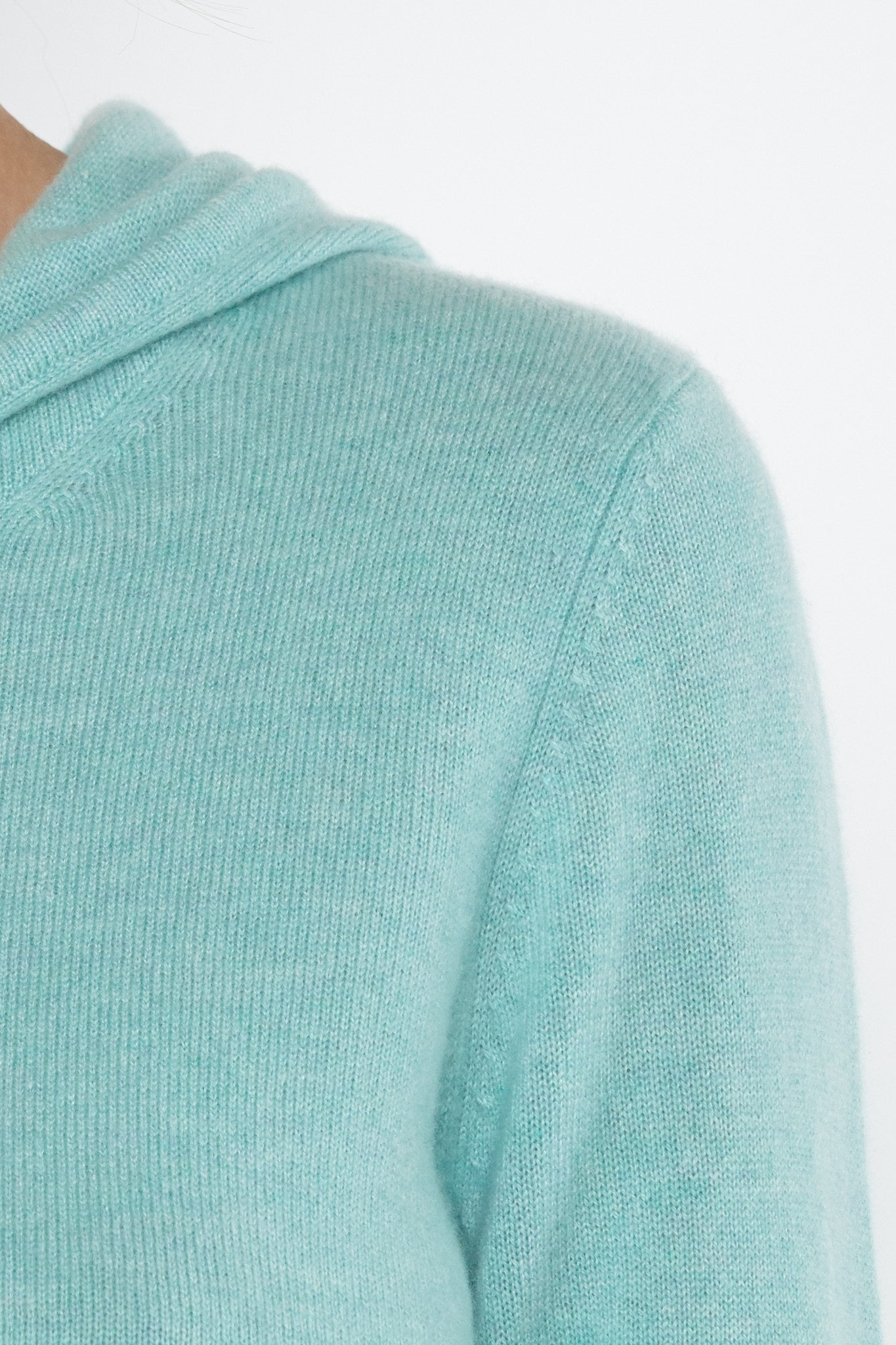 JENNIE LIU Women's 100% Pure Cashmere Long Sleeve Zip Hoodie Cardigan Sweater