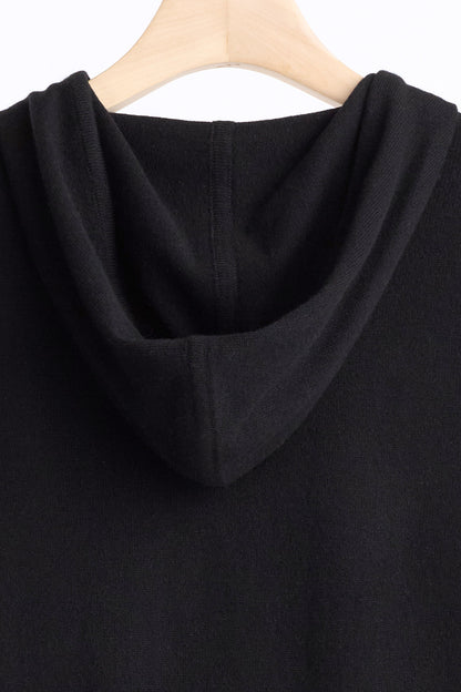 Women's Cashmere Zip Hoodie in Black by JENNIE LIU